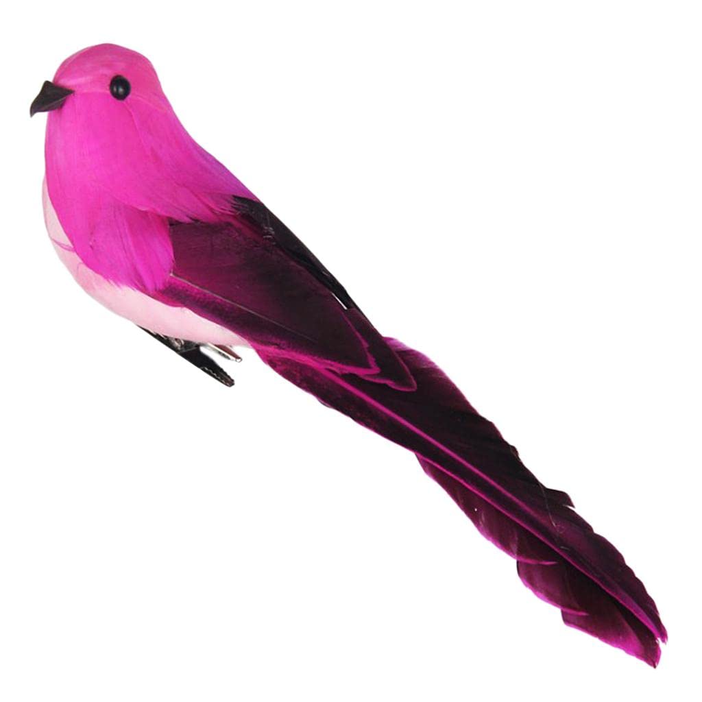 Amazon.co.jp: amleso 鳥 置物 リアル 鳥 木 クリップ付き 観葉植物 お